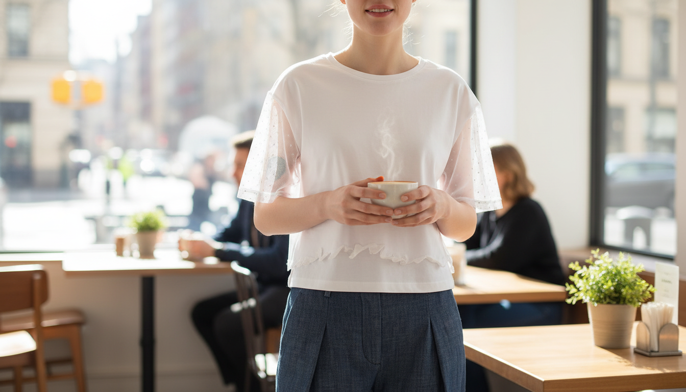 Armani Exchange Women’s White Cotton Tee: Clean, Versatile